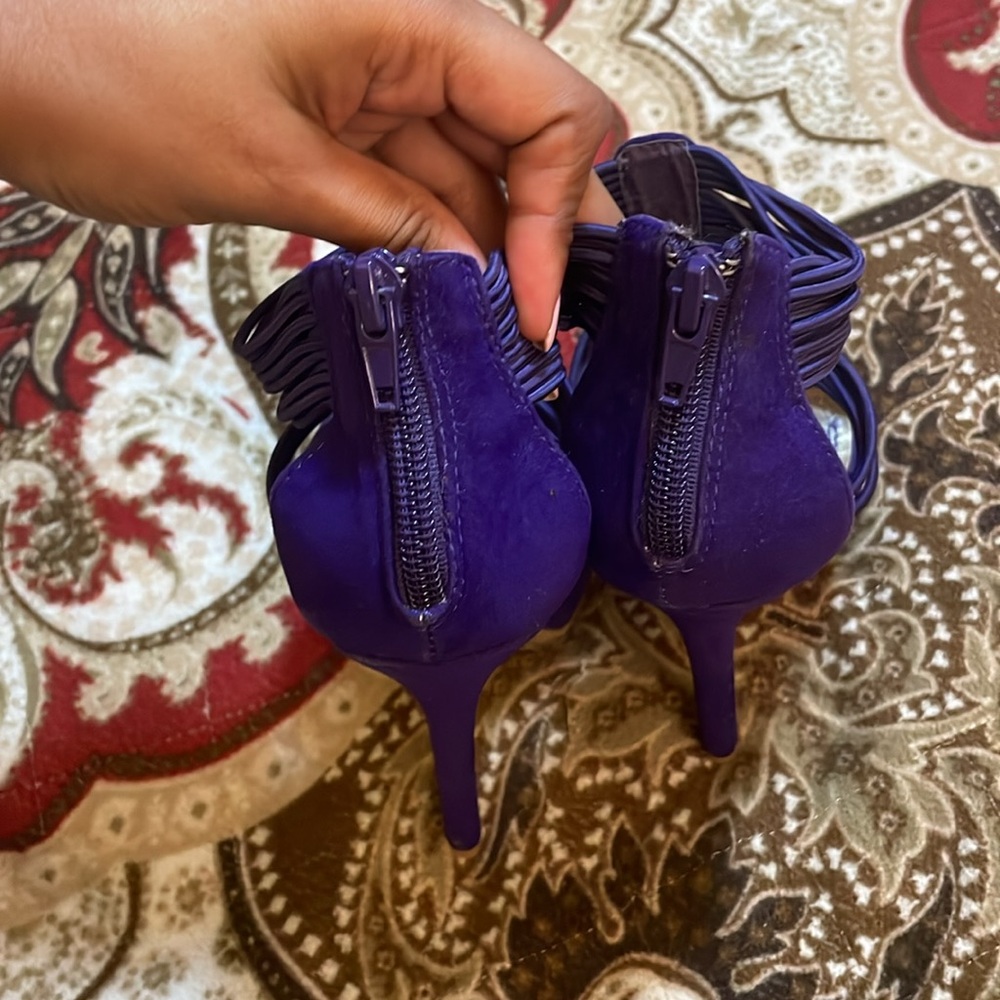 Purple Rhinestone Sandals - Picture 9 of 12